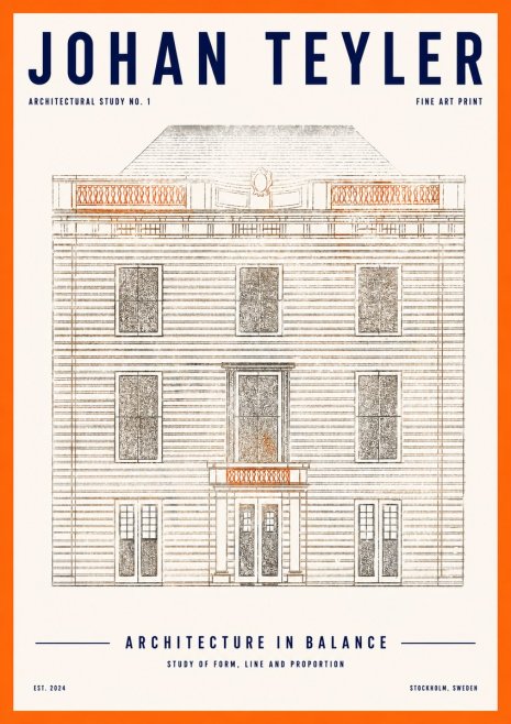Johan Teyler Architectural Study No. 1 II No2 - Plakát