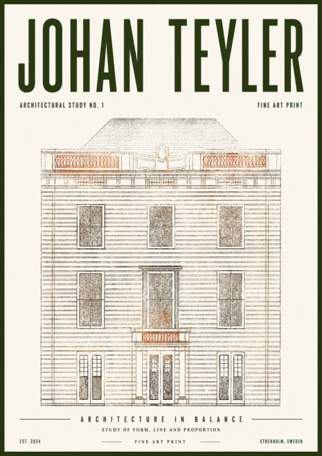Johan Teyler Architectural Study No. 1 II No5 - Plakát