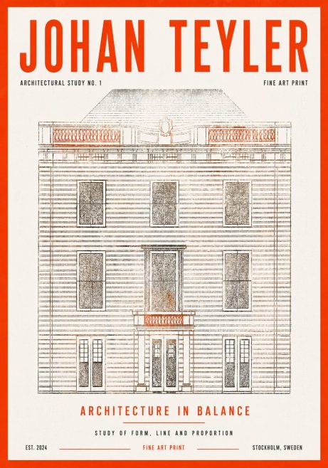 Johan Teyler Architectural Study No. 1 II No6 - Plakát