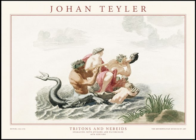 Johan Teyler Tritons and Nereids No1 - Plakát