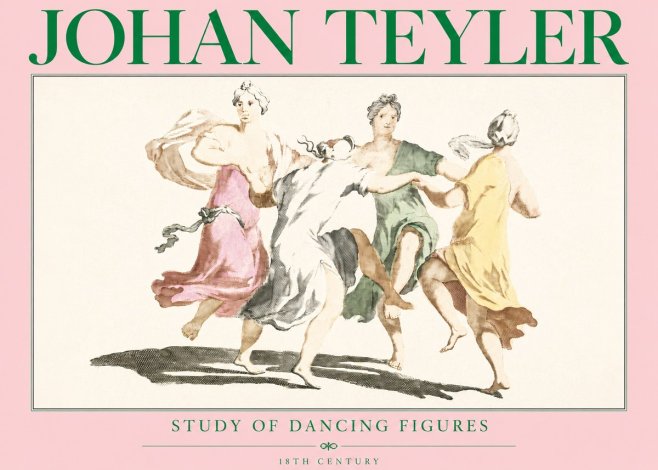 Johan Teyler Study of Dancing Figures No3 - Plakát