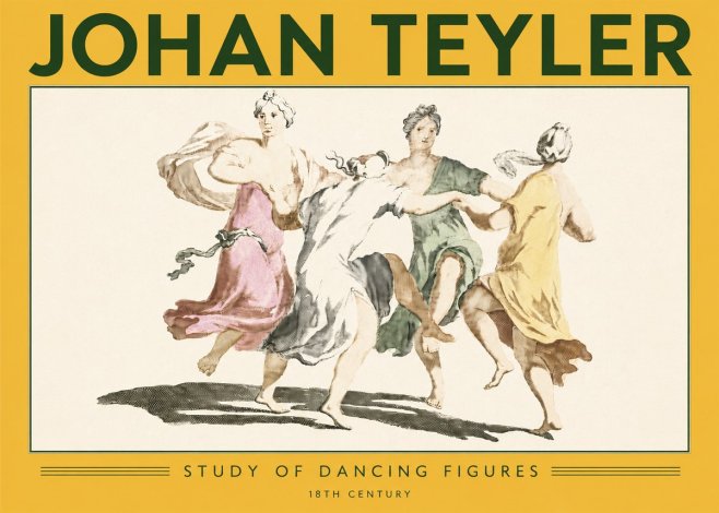 Johan Teyler Study of Dancing Figures No6 - Plakát