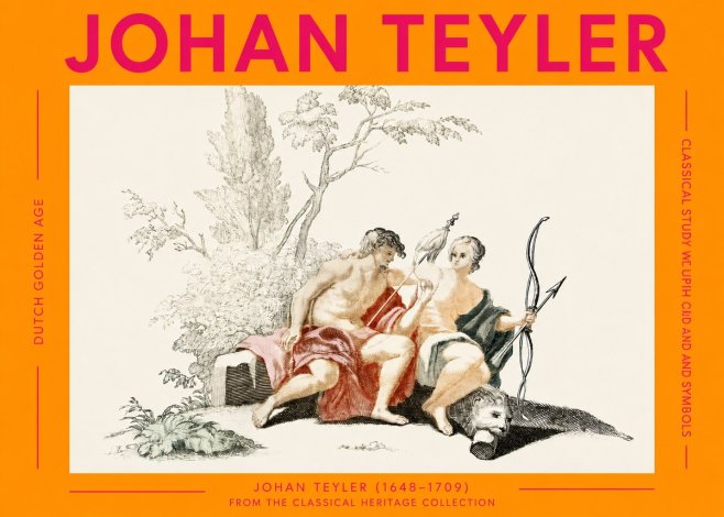 Johan Teyler Classical Study with Cupid and Symbols No2 - Plakát