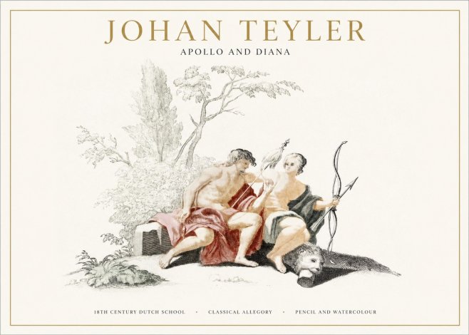Johan Teyler Classical Study with Cupid and Symbols No5 - Plakát