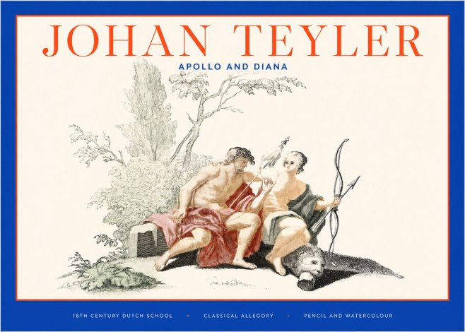 Johan Teyler Classical Study with Cupid and Symbols No6 - Plakát