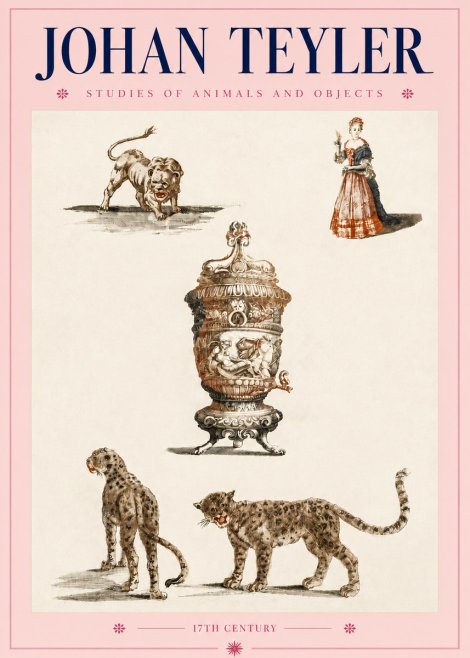 Johan Teyler Studies of Animals and Objects No4 - Plakát
