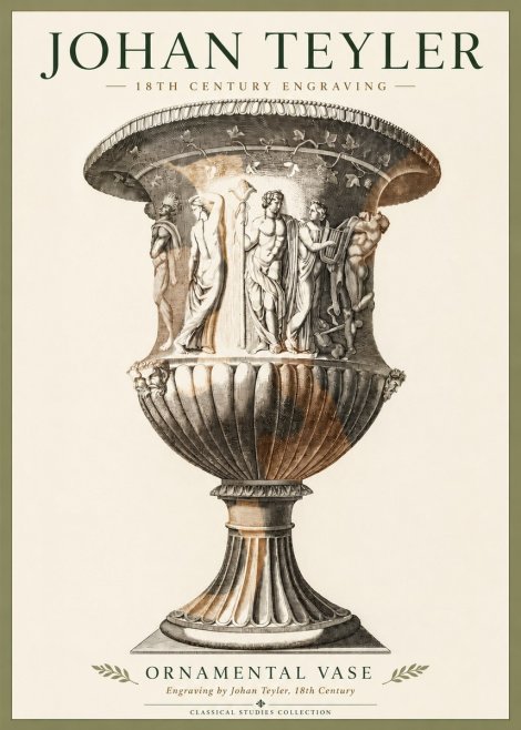 Johan Teyler Ornamental Vase II No4 - Plakát