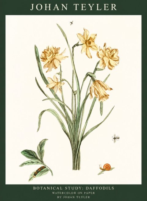 Johan Teyler Daffodils No3 - Plakát