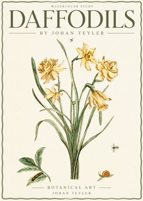 Johan Teyler Daffodils No5 - Plakát