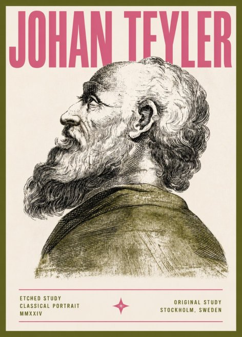 Johan Teyler Profile Study No5 - Plakát