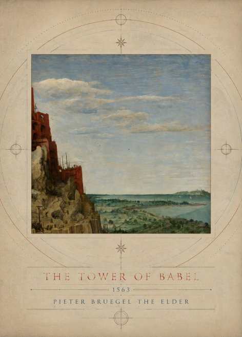 Pieter Bruegel The Tower of Babel X No3 - Plakát