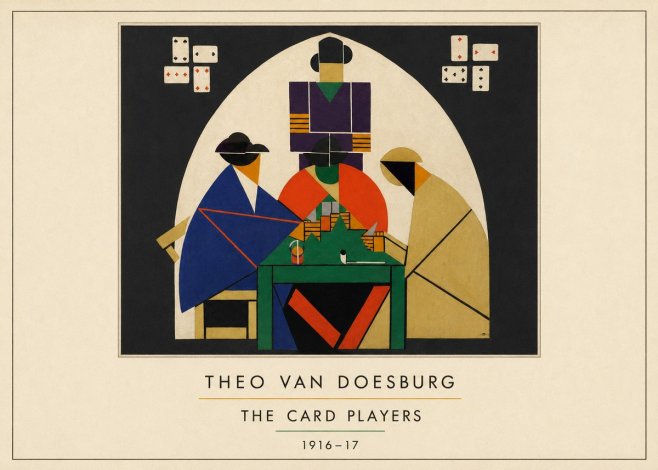 Theo van Doesburg The Card Players No3 - Plakát