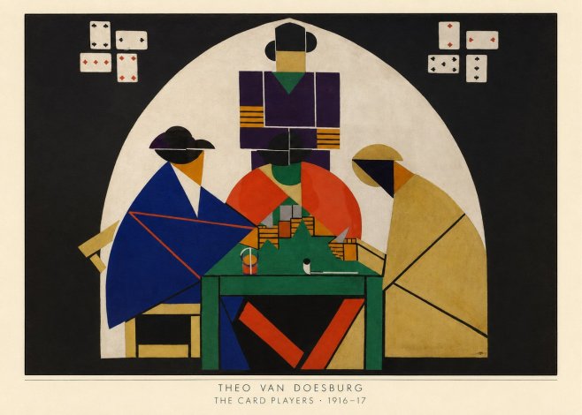 Theo van Doesburg The Card Players No5 - Plakát