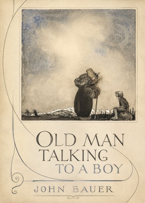 John Bauer Old Man Talking to a Boy No5 - Plakát