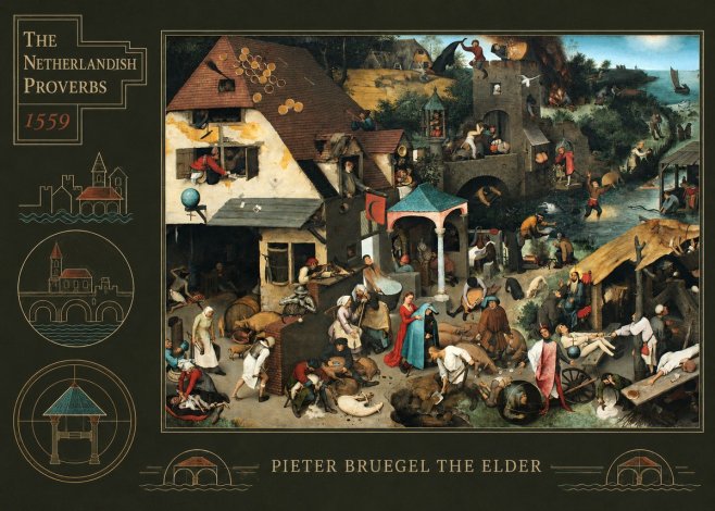 Pieter Bruegel The Netherlandish Proverbs II No3 - Plakát