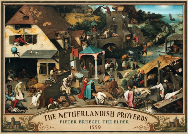 Pieter Bruegel The Netherlandish Proverbs II No4 - Plakát