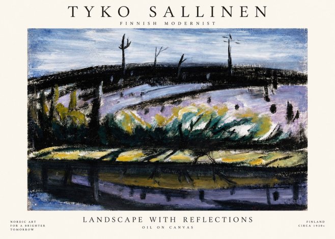 Tyko Sallinen Landscape with Reflections No1 - Plakát
