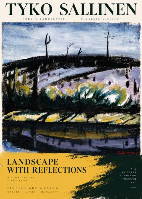 Tyko Sallinen Landscape with Reflections No3 - Plakát