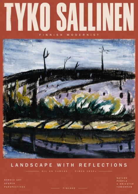 Tyko Sallinen Landscape with Reflections No5 - Plakát