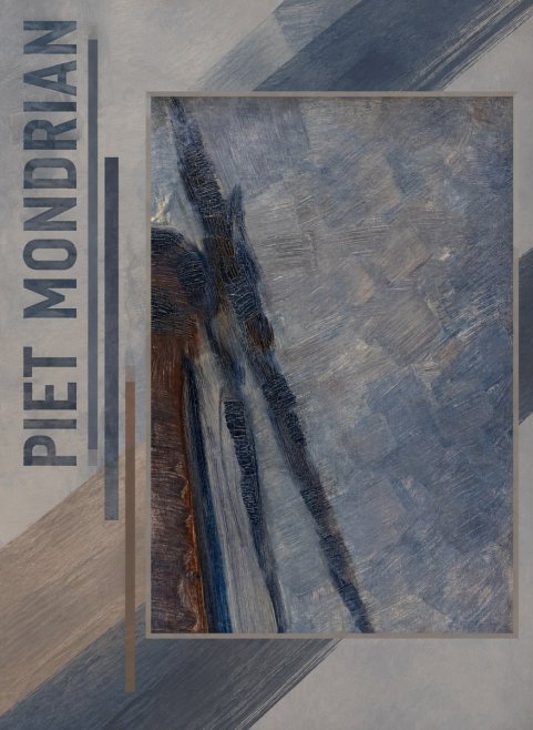 Piet Mondrian Windmill in Sunlight No4 - Plakát
