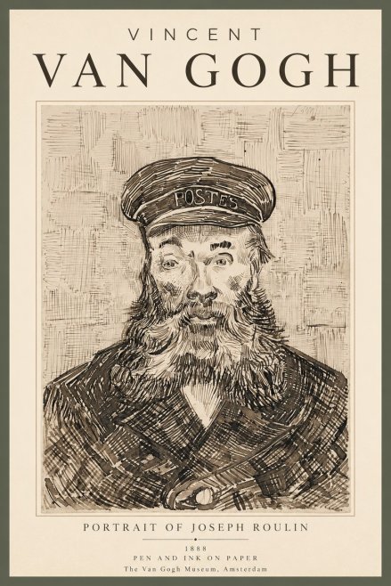 Van Gogh Portrait of Joseph Roulin I No3 - Plakát