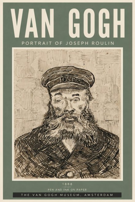 Van Gogh Portrait of Joseph Roulin I No6 - Plakát