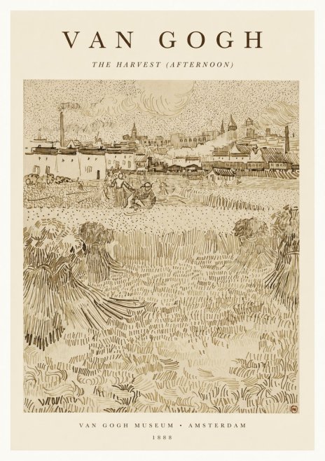 Van Gogh The Harvest (Afternoon) No1 - Plakát