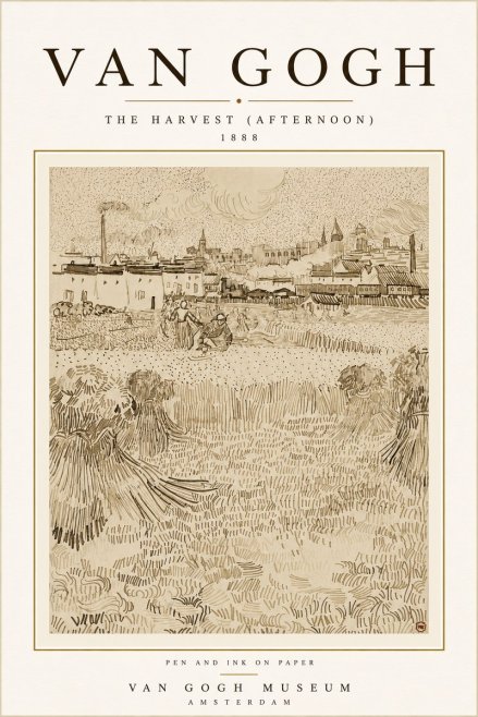 Van Gogh The Harvest (Afternoon) No6 - Plakát