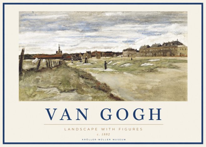 Van Gogh Landscape with Figures No2 - Plakát
