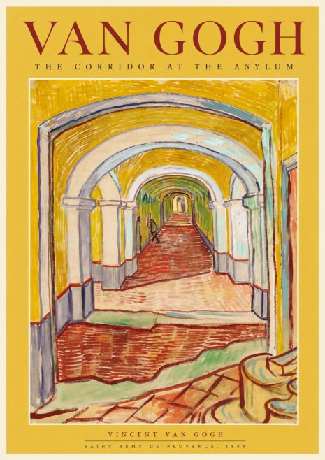 Van Gogh The Corridor at the Asylum No1 - Plakát