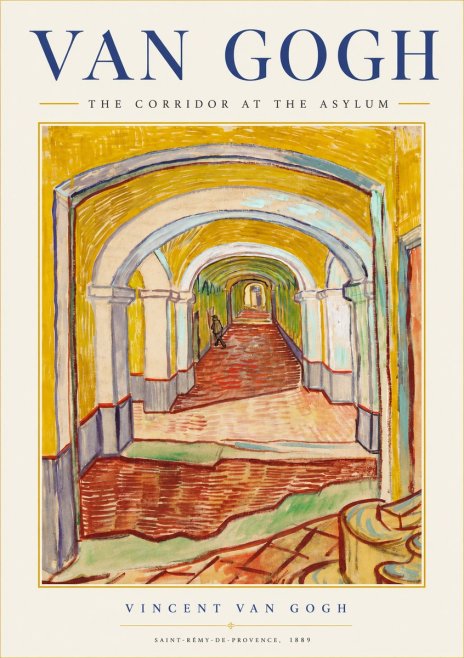 Van Gogh The Corridor at the Asylum No2 - Plakát