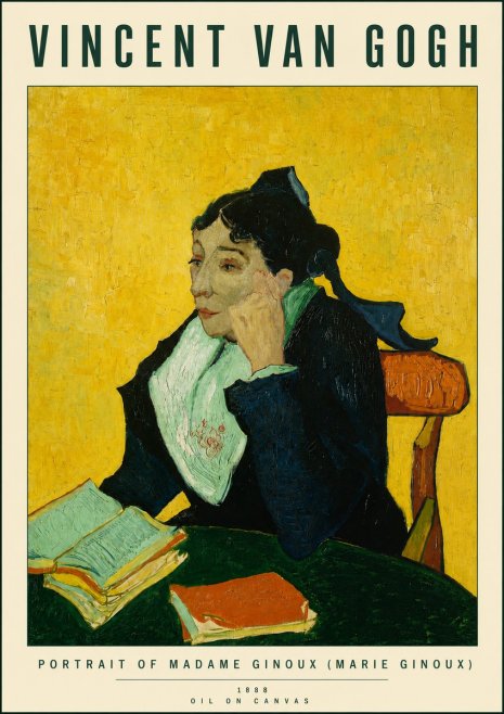 Van Gogh Portrait of Madame Ginoux (Marie Ginoux) No4 - Plakát
