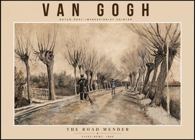 Van Gogh The Road Mender I No3 - Plakát