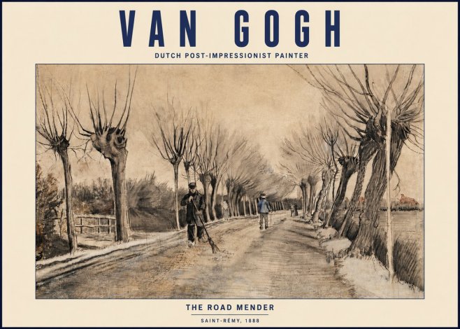 Van Gogh The Road Mender I No4 - Plakát
