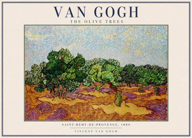 Van Gogh The Olive Trees No3 - Plakát