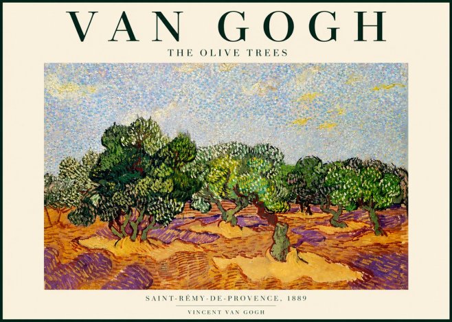 Van Gogh The Olive Trees No4 - Plakát