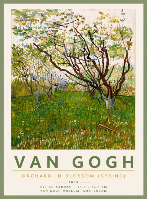 Van Gogh Orchard in Blossom (Spring) No4 - Plakát