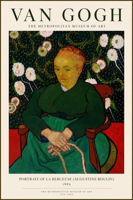 Van Gogh Portrait of La Berceuse (Augustine Roulin) No1 - Plakát