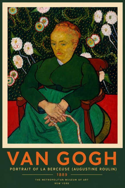 Van Gogh Portrait of La Berceuse (Augustine Roulin) No2 - Plakát