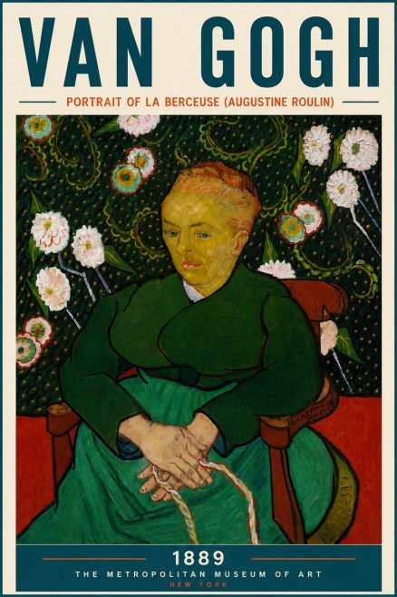 Van Gogh Portrait of La Berceuse (Augustine Roulin) No6 - Plakát