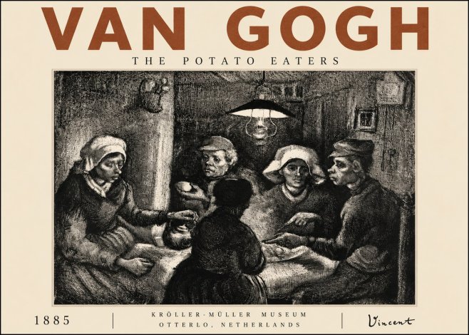 Van Gogh The Potato Eaters I No4 - Plakát