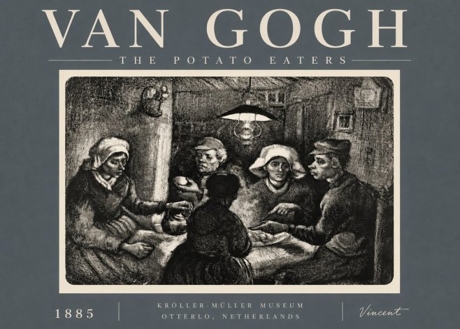 Van Gogh The Potato Eaters I No6 - Plakát