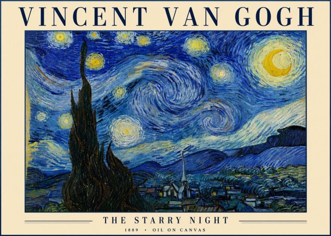 Van Gogh The Starry Night No4 - Plakát
