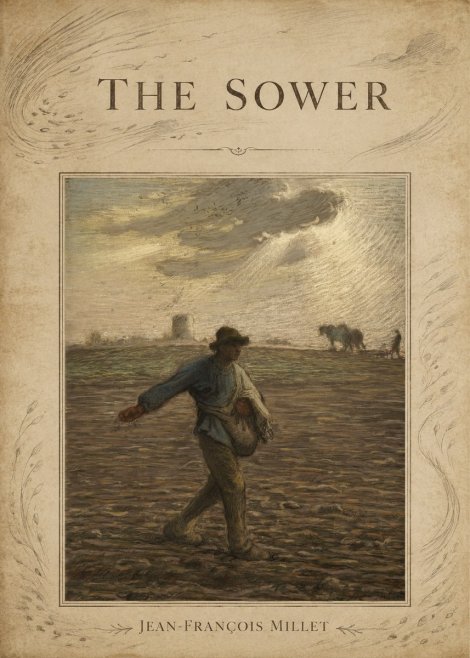 Jean-François Millet The Sower I No4 - Plakát