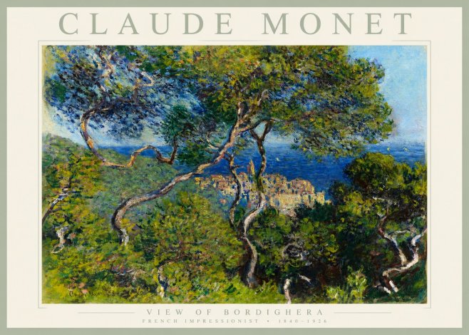 Monet View of Bordighera No3 - Plakát