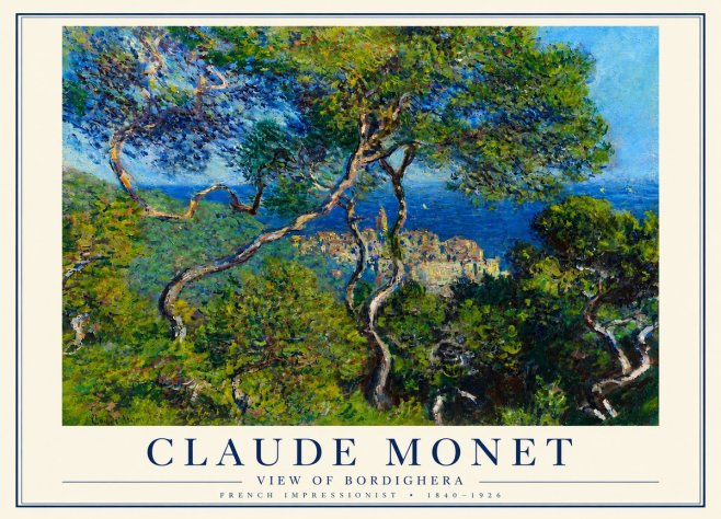 Monet View of Bordighera No4 - Plakát