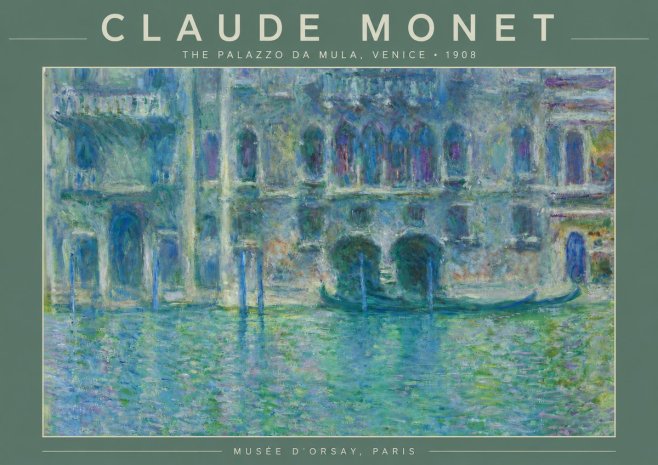 Monet The Palazzo Da Mula, Venice No4 - Plakát
