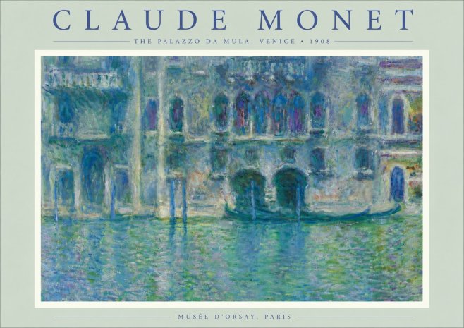 Monet The Palazzo Da Mula, Venice No6 - Plakát