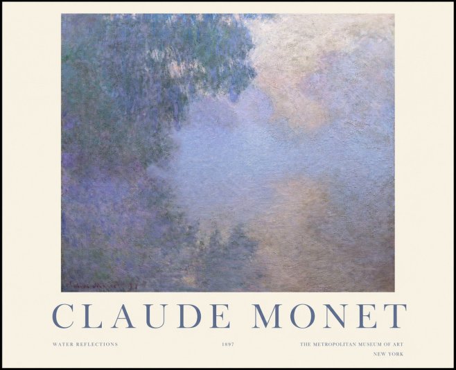 Monet Water Reflections No1 - Plakát