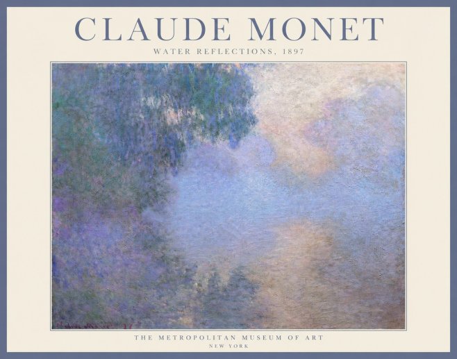 Monet Water Reflections No3 - Plakát